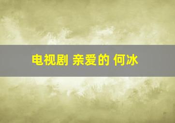 电视剧 亲爱的 何冰